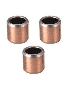 sourcing map Rodamiento de manga de 4 mm de diámetro x 6 mm de diámetro exterior x 6 mm de longitud, rodamientos lisos envueltos