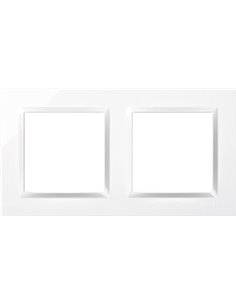 SIMON - Marco Interruptor de Pared, 2 Elementos, Compatible con Mecanismos Simon 10, Apto para Interiores, Fácil de Montar, Comp