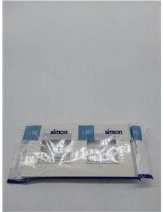 SIMON - Marco Interruptor de Pared, 2 Elementos, Compatible con Mecanismos Simon 10, Apto para Interiores, Fácil de Montar, Comp 2