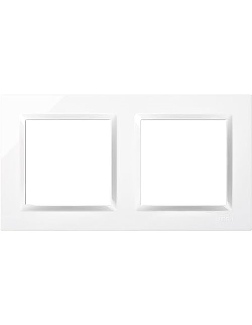SIMON - Marco Interruptor de Pared, 2 Elementos, Compatible con Mecanismos Simon 10, Apto para Interiores, Fácil de Montar, Comp