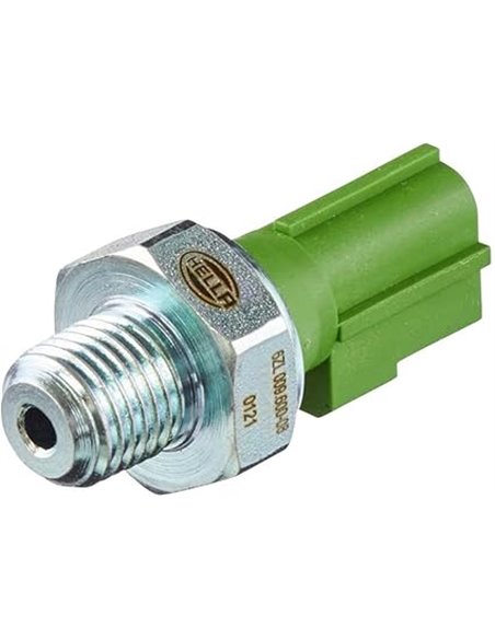 HELLA 6ZL 009 600-081 Interruptor de control de la presión de aceite - 12V - 1polos - Contacto ruptor - Color: verde       
