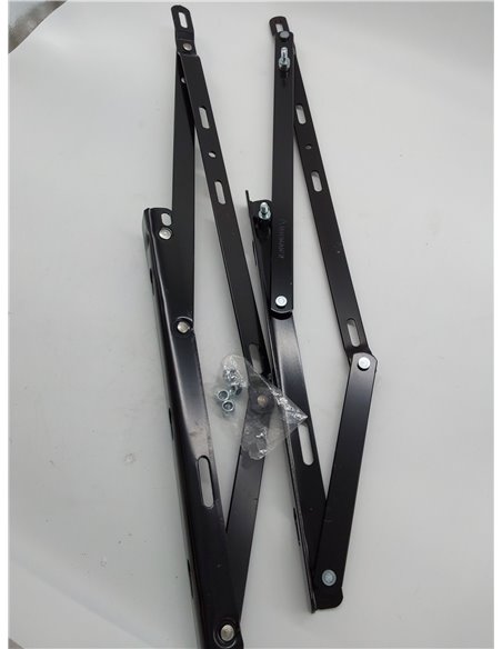 Juego de 2 bisagras para canapé con resortes de 1250N - Ideal para canapés de 150 cm - Sistema de arandelas de Nylon anti ruido 