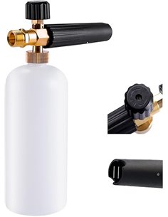 Stone Banks Lanza de Espuma de Nieve, 1L Ajustable Cañón de Espuma Boquilla Dispensador de Jabón Botella para KRANZLE/Himore/Ube