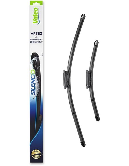 VALEO Silencio Escobilla - VF383 - Kit de Alto Rendimiento, Visibilidad Superior en Carretera, Fácil Instalación, Hojas Planas O