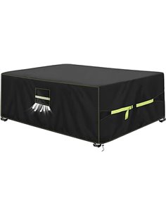VDISRR Funda Mesa Exterior Impermeable 180x122x74cm, Tela Oxford 420D Funda Protectora Muebles de Jardin Cubre Mesa y Sillas Ext