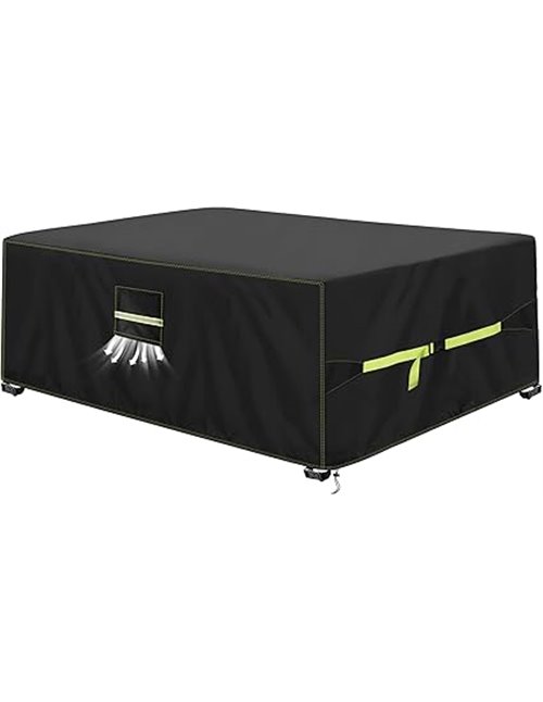 VDISRR Funda Mesa Exterior Impermeable 180x122x74cm, Tela Oxford 420D Funda Protectora Muebles de Jardin Cubre Mesa y Sillas Ext
