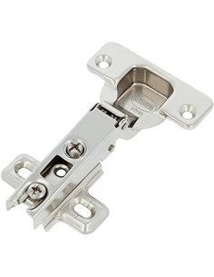 Amig - Pack de 2 Bisagras de Cazoleta Rectas | Acero Niquelado | Puertas de Muebles y Armarios de Cocina | Ø35 mm | Apertura 110