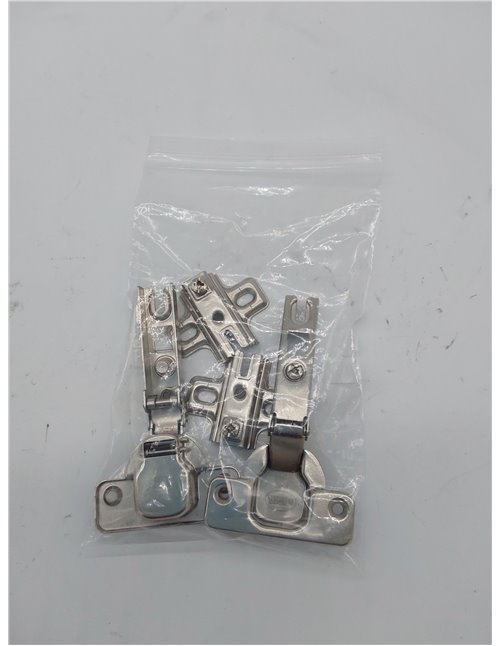 Amig - Pack de 2 Bisagras de Cazoleta Rectas | Acero Niquelado | Puertas de Muebles y Armarios de Cocina | Ø35 mm | Apertura 110
