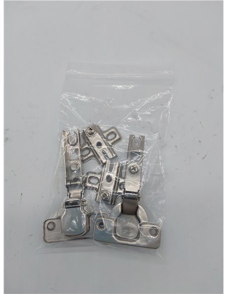 Amig - Pack de 2 Bisagras de Cazoleta Rectas | Acero Niquelado | Puertas de Muebles y Armarios de Cocina | Ø35 mm | Apertura 110
