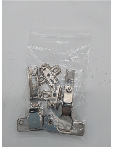 Amig - Pack de 2 Bisagras de Cazoleta Rectas | Acero Niquelado | Puertas de Muebles y Armarios de Cocina | Ø35 mm | Apertura 110