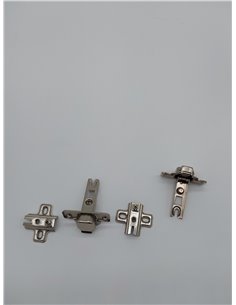 Amig - Pack de 2 Bisagras de Cazoleta Rectas | Acero Niquelado | Puertas de Muebles y Armarios de Cocina | Ø35 mm | Apertura 110 2