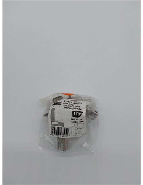 Amig - Pack de 2 Bisagras de Cazoleta Rectas | Acero Niquelado | Puertas de Muebles y Armarios de Cocina | Ø35 mm | Apertura 110