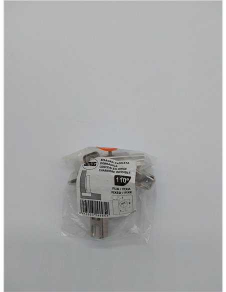 Amig - Pack de 2 Bisagras de Cazoleta Rectas | Acero Niquelado | Puertas de Muebles y Armarios de Cocina | Ø35 mm | Apertura 110