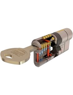 Tesa Assa Abloy - Cilindro Tesa Seguridad T70 30x40 Niquelado Leva Larga       