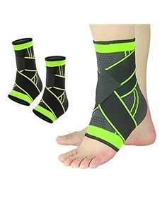 KOEMCY Tobillera de Compresión Ajustable para Hombre Mujer, Soporte de Tendón de Aquiles y Fascitis Plantar, Estabiliza los Liga