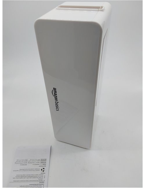 Amazon Basics - Caja organizadora de cables para ocultar y organizar cables, tamaño grande, Blanco       