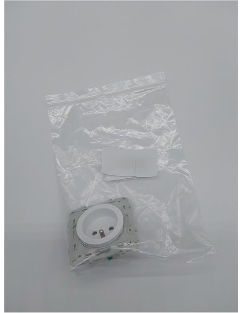Schneider Electric SC5S52A059 Odace - Enchufe con toma de tierra 2 P + T, 230 V, color blanco       