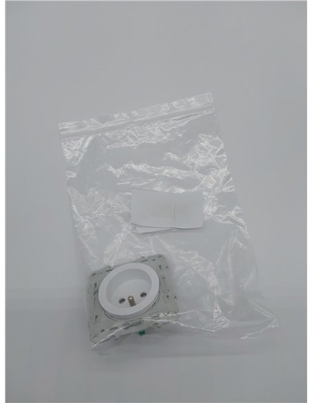 Schneider Electric SC5S52A059 Odace - Enchufe con toma de tierra 2 P + T, 230 V, color blanco       