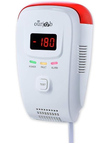 Detector de Gas, Alarma de Gas LPG/natural/ciudad, Enchufar en Sensor De Fugas De Gas Combustible/Propano/Metano, con Alarma de 