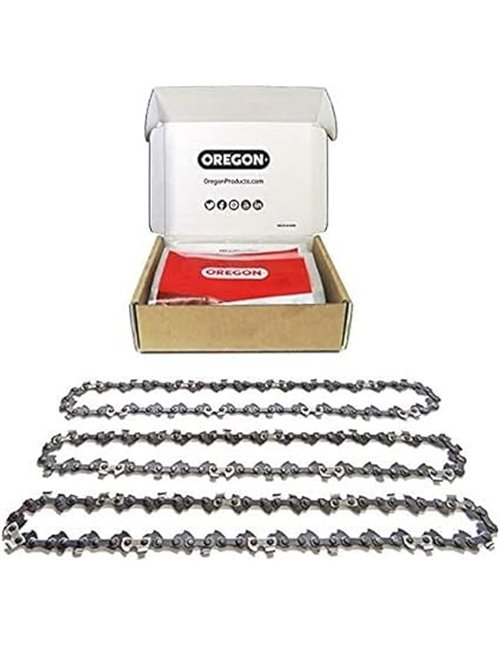 Oregon Cadena de motosierra S40 AdvanceCut, paquete de 3 unidades para barras de 10 pulgadas y 40 eslabones de transmisión, para