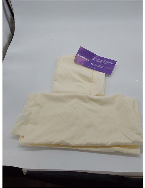 Todocama – Juego de 2 Fundas de Almohada, Microfibra Extra Suave, hipoalergénicas. Juego de 2-150x40 cm Beige       