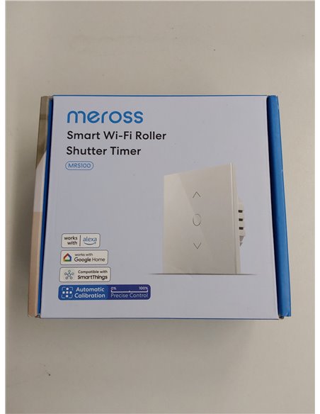 Meross Interruptor de Cortina, Interruptor de Persianas LED Inteligentes WiFi, Compatible con Alexa y Google Assistant, Control 