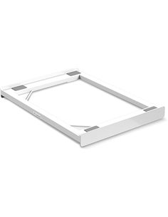 Meliconi Torre Slim L45, Kit de Soporte Secadora sobre Lavadora, Soporte Lavadora Secadora Universal Slim Premontado, Cinta de S