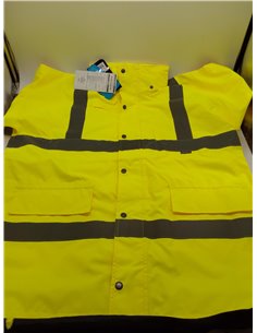 Portwest Parka De Alta Visibilidad, Transpirable, Tamaño: XXL, Color: Amarillo, RT60YERXXL        2