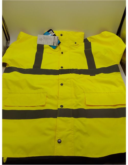 Portwest Parka De Alta Visibilidad, Transpirable, Tamaño: XXL, Color: Amarillo, RT60YERXXL       