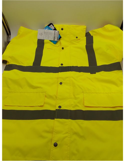 Portwest Parka De Alta Visibilidad, Transpirable, Tamaño: XXL, Color: Amarillo, RT60YERXXL       