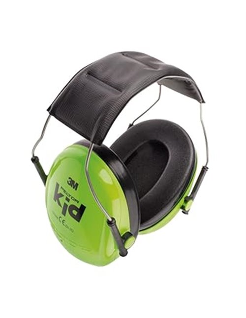 3M Peltor Orejeras para niños H510AK, verde neón, protección auditiva para niños. Ajustables. Niveles de ruido: 87-98 dB (SNR: 2