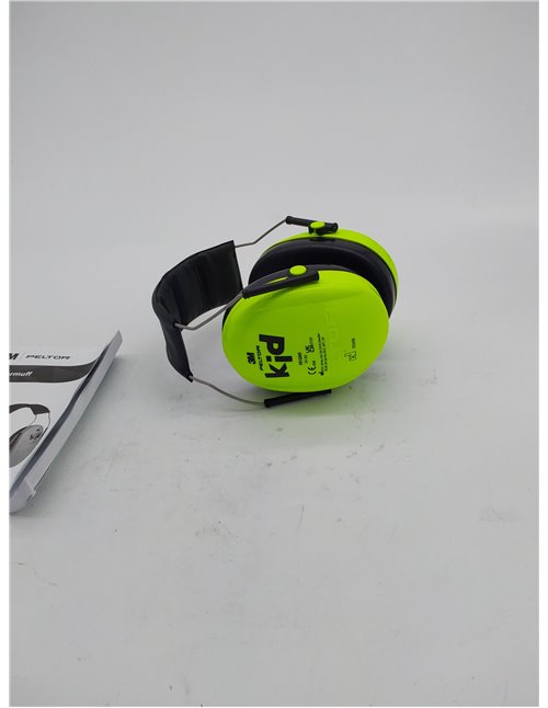 3M Peltor Orejeras para niños H510AK, verde neón, protección auditiva para niños. Ajustables. Niveles de ruido: 87-98 dB (SNR: 2