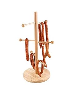 Soporte para pretzels o salchichas APS - soporte de venta sellado de madera de haya, ideal para presentar pretzels, salchichas, 