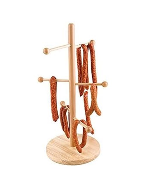 Soporte para pretzels o salchichas APS - soporte de venta sellado de madera de haya, ideal para presentar pretzels, salchichas, 
