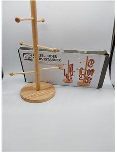 Soporte para pretzels o salchichas APS - soporte de venta sellado de madera de haya, ideal para presentar pretzels, salchichas,  2