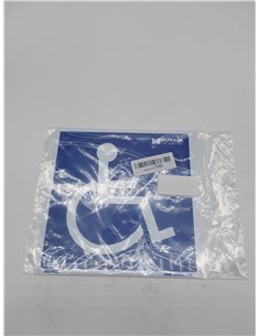 WOLFPACK LINEA PROFESIONAL - Cartel Minusvalidos Azul blanco 21x21 cm.        2