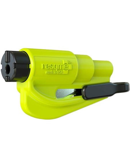 Resqme GBO-RQMTWIN-YELLOWFLUO Herramienta Rompecristales, Amarillo Fluorescente, 1 Unidad       