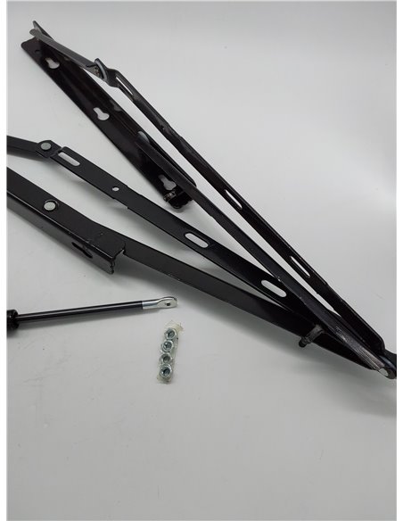 Homey - Pack de Sistema Completo de Elevación Hidráulicos Profesional para Canapés, Incluye Bisagras Pistones Tornillería, Poten