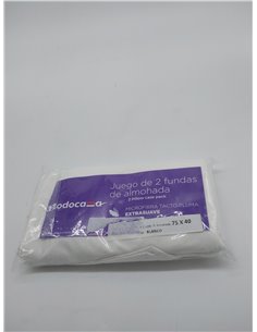 Todocama – Juego de 2 Fundas de Almohada, Microfibra Extra Suave, hipoalergénicas. Juego de 2-75x40 cm Blanco        2