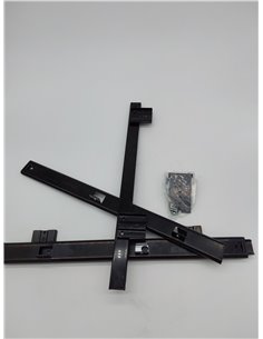 Emuca - Guías para bandeja portateclados extraible con rodamientos de bolas y regulables en altura (55-90mm), 2 unidades        2