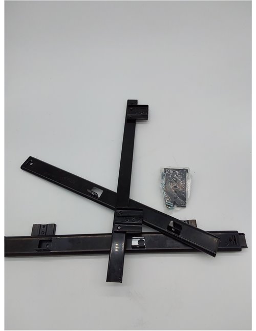Emuca - Guías para bandeja portateclados extraible con rodamientos de bolas y regulables en altura (55-90mm), 2 unidades       