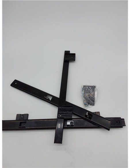 Emuca - Guías para bandeja portateclados extraible con rodamientos de bolas y regulables en altura (55-90mm), 2 unidades       