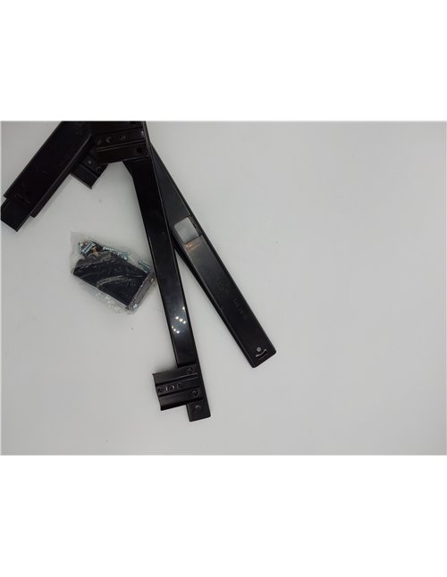 Emuca - Guías para bandeja portateclados extraible con rodamientos de bolas y regulables en altura (55-90mm), 2 unidades       