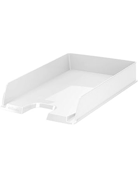 Esselte 623608 - Bandeja Portadocumentos Europost VIVIDA de Esselte, Tamaño A4, Apilable vertical o Escalonadamente, Color Blanc