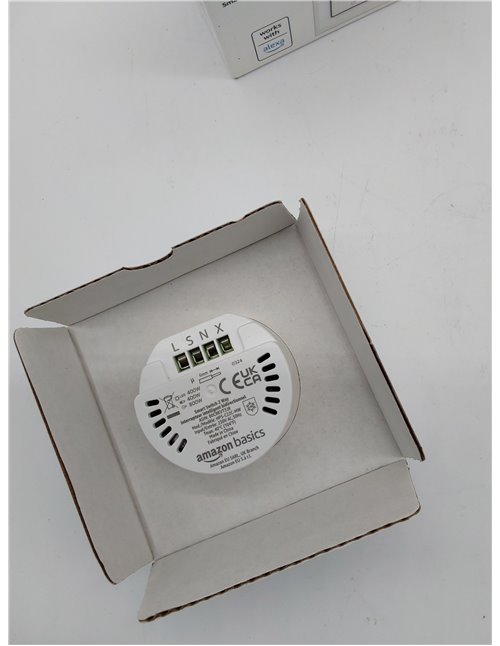 Amazon Basics - Interruptor inteligente, de 2 vías, funciona con Alexa, Se necesita cable neutro, no necesita concentrador, bidi