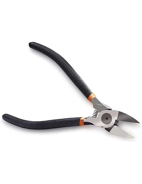 Boenfu - Alicates de corte de precisión, cortador lateral diagonal, cortador de alambre, 15,2 cm., negro       