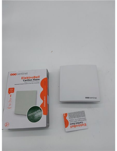 SCS Sentinel -CFI0025 - Timbre electrónico de 230 V con transformador de 5 V integrado - 8 melodías - Material ABS - Uso interno