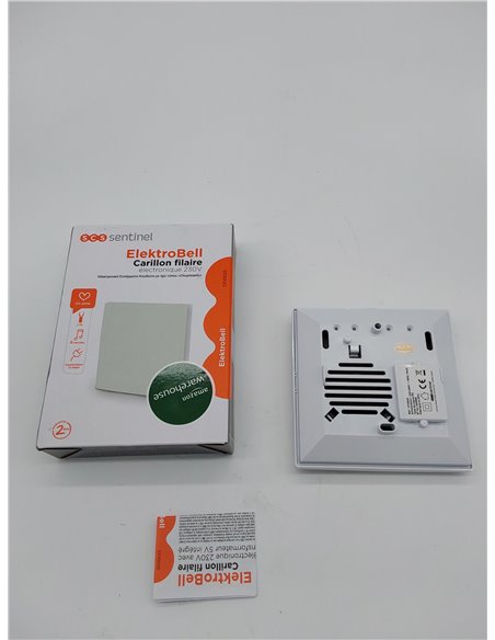 SCS Sentinel -CFI0025 - Timbre electrónico de 230 V con transformador de 5 V integrado - 8 melodías - Material ABS - Uso interno