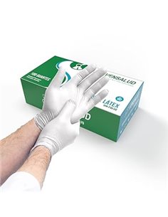 VENSALUD | Guantes de LÁTEX Desechables | Sin Polvo | Resistentes y Cómodos | Para Laboratorios, Sanitarios, Cocina, Estudios de