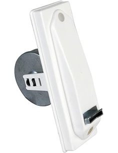Amig - Recogedor para Persianas Compacto de Empotrar o Encastrado Metálico con Frente de Plástico Blanco de Diseño Sencillo y At